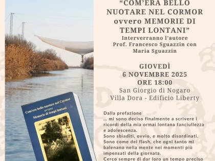 PRESENTAZIONE DEL LIBRO “COM’ERA BELLO NUOTARE NEL CORMOR” DI ENZO PARAVANO
